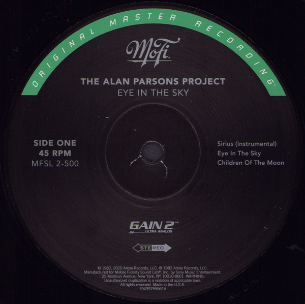 The Alan Parsons Project - Eye In The Sky | Mobile Fidelity Sound Lab (MFSL 2-500) - 4