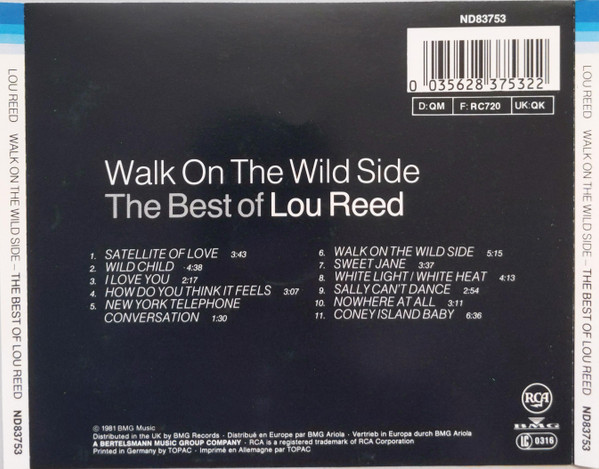 Lou Reed - Walk On The Wild Side - The Best Of Lou Reed | RCA (ND83753) - 2