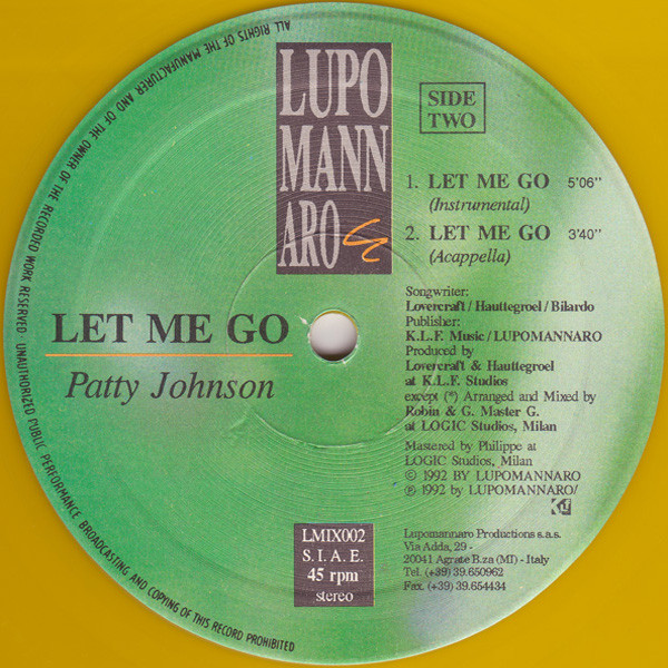 Patty Johnson - Let Me Go | Lupomannaro (LMIX002) - 2
