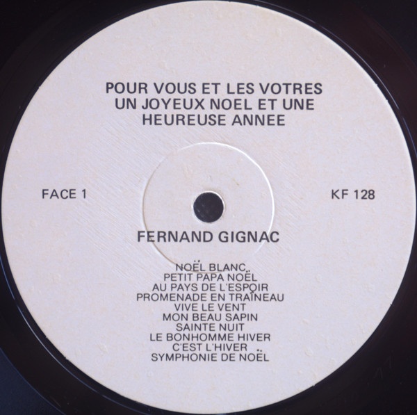 Fernand Gignac - 21 Chansons - Noël Avec Fernand Gignac | K-Tel (KF 128) - 3