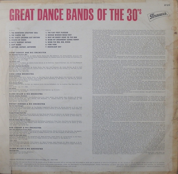 Various - Great Dance Bands Of The 30's | Brunswick (87 079) - 2 Various - Great Dance Bands Of The 30's | Brunswick (87 079) - 2