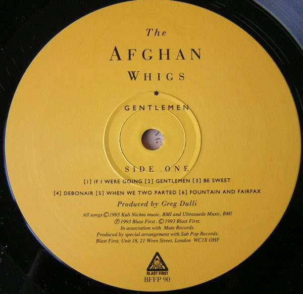 The Afghan Whigs - Gentlemen | Blast First (BFFP 90) - 3