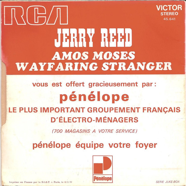 Jerry Reed - Amos Moses | RCA Victor (45.641) - 2 Jerry Reed - Amos Moses | RCA Victor (45.641) - 2