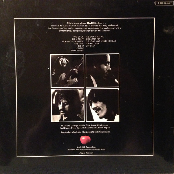 The Beatles - Let It Be | Apple Records (1C 062-04 433 Y) - 2 The Beatles - Let It Be | Apple Records (1C 062-04 433 Y) - 2