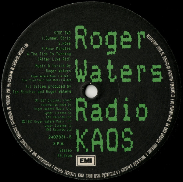 Roger Waters - Radio K.A.O.S. | EMI (24 0783 1) - 4