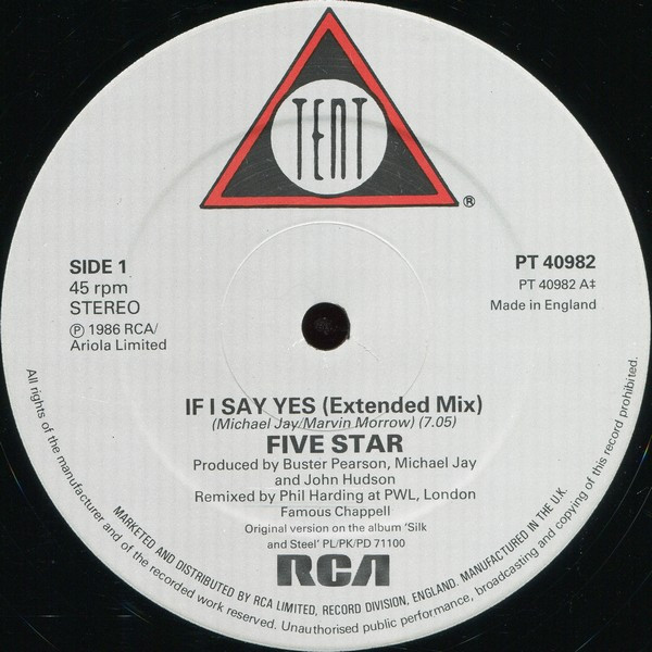 Five Star - If I Say Yes | Tent (PT 40982) - 3 Five Star - If I Say Yes | Tent (PT 40982) - 3