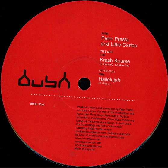 Peter Presta & Little Carlos - Hallelujah | Bush (BUSH 2033) - main
