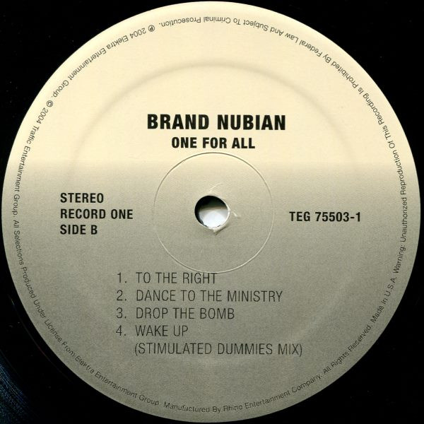 Brand Nubian - One For All | Elektra (TEG 75503-1) - 4