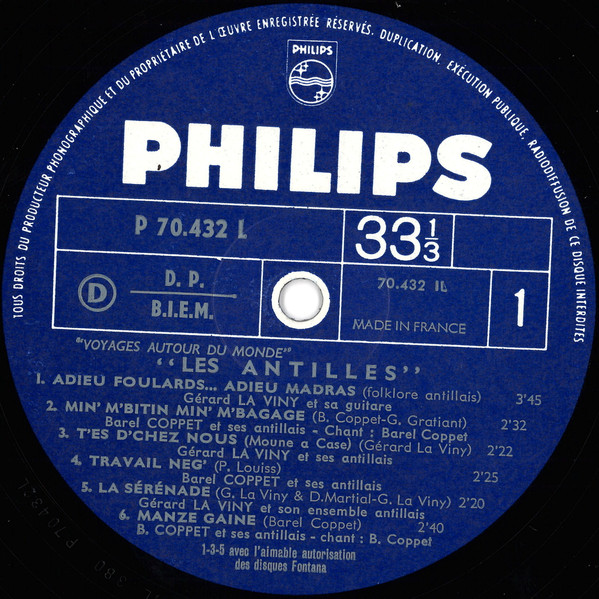 Various - Les Antilles | Philips (P 70.432 L) - 3 Various - Les Antilles | Philips (P 70.432 L) - 3
