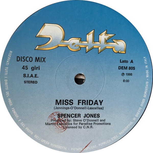 Spencer Jones - Miss Friday | Delta (DEM 805) - main