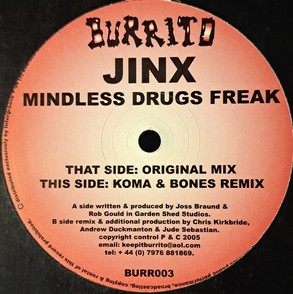 Jinx - Mindless Drugs Freak | Burrito Records (BURR003) - main