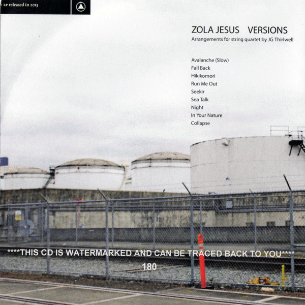 Zola Jesus - Versions | Sacred Bones Records (SBR-102) - 2