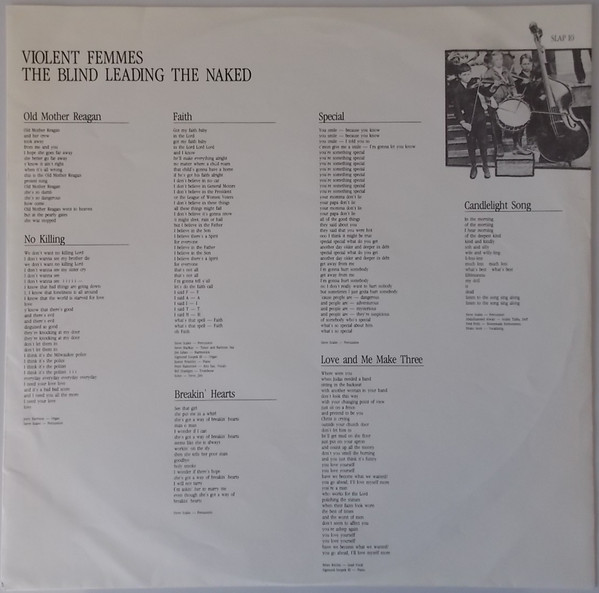 Violent Femmes - The Blind Leading The Naked | Slash (SLAP 10) - 3