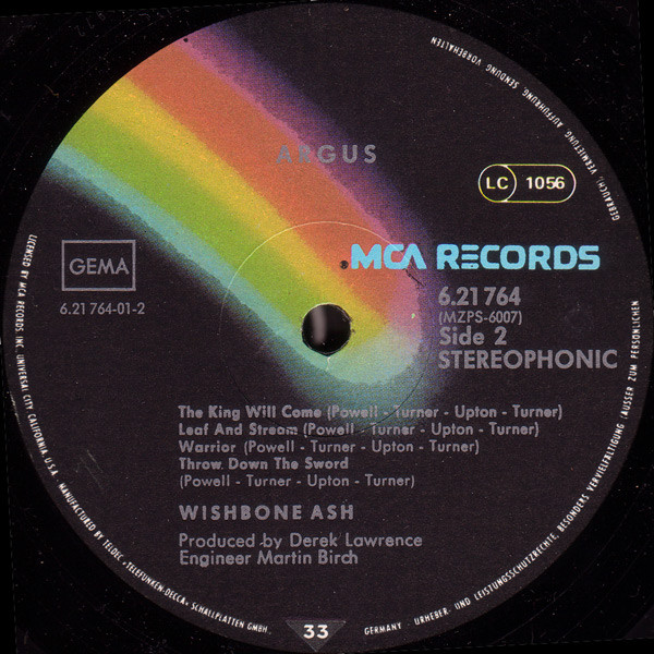 Wishbone Ash - Argus | MCA Records (6.21 764) - 4