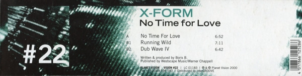 X-Form - No Time For Love / Running Wild | Planet Vision (VISION #22) - 4 X-Form - No Time For Love / Running Wild | Planet Vision (VISION #22) - 4