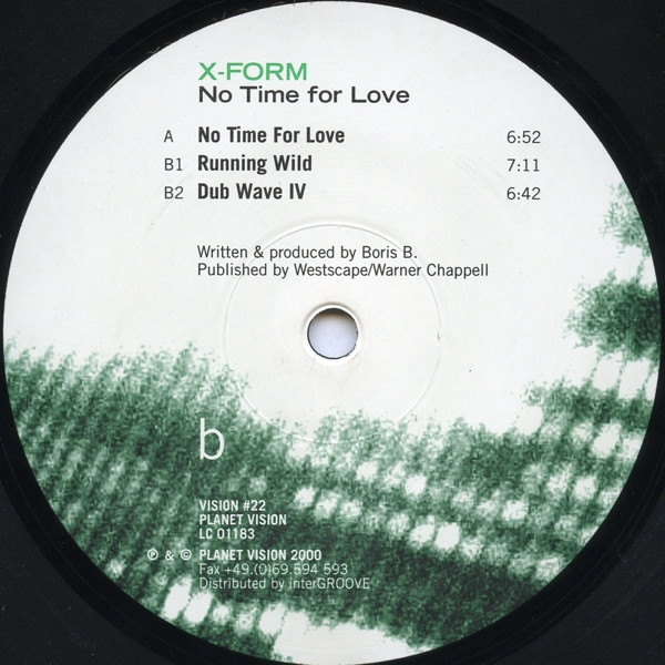 X-Form - No Time For Love / Running Wild | Planet Vision (VISION #22) - 3 X-Form - No Time For Love / Running Wild | Planet Vision (VISION #22) - 3