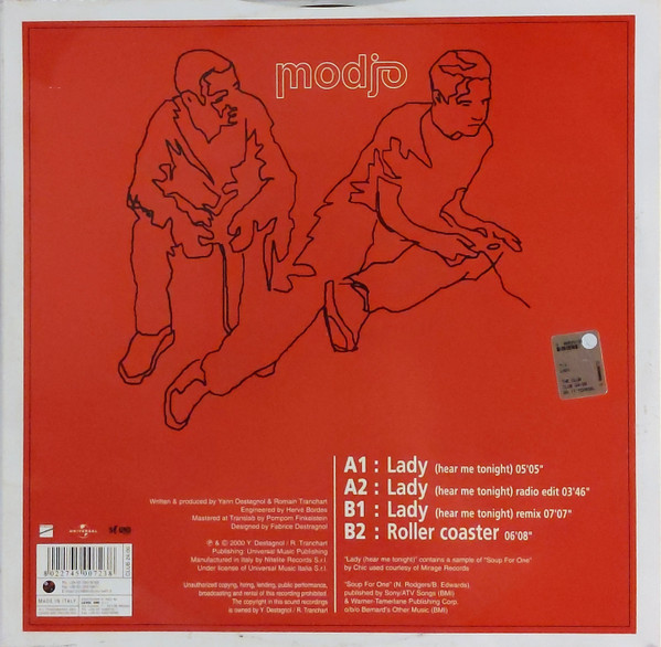 Modjo - Lady (Hear Me Tonight) | Nitelite The Club Records (CLUB 24-00) - 2 Modjo - Lady (Hear Me Tonight) | Nitelite The Club Records (CLUB 24-00) - 2