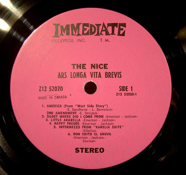 The Nice - Ars Longa Vita Brevis | Immediate (Z12 52020) - 3