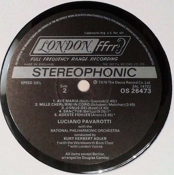 Luciano Pavarotti , National Philharmonic Orchestra , Kurt Herbert Adler - O Holy Night | London Records (OS 26473) - 4 Luciano Pavarotti , National Philharmonic Orchestra , Kurt Herbert Adler - O Holy Night | London Records (OS 26473) - 4