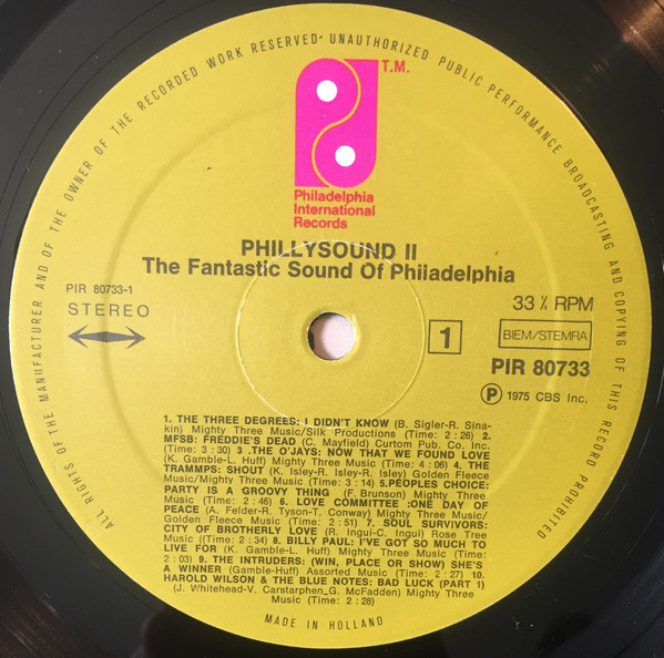 Various - Phillysound 2 - The Fantastic Sound Of Philadelphia | Philadelphia International Records (PIR 80733) - 3 Various - Phillysound 2 - The Fantastic Sound Of Philadelphia | Philadelphia International Records (PIR 80733) - 3