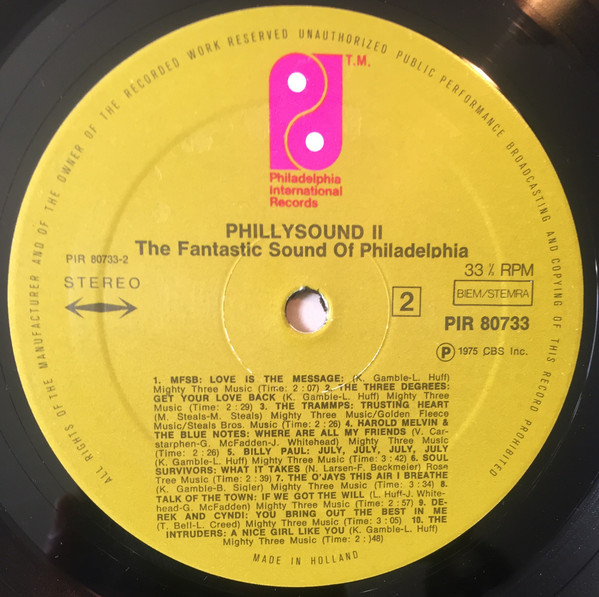 Various - Phillysound 2 - The Fantastic Sound Of Philadelphia | Philadelphia International Records (PIR 80733) - 4 Various - Phillysound 2 - The Fantastic Sound Of Philadelphia | Philadelphia International Records (PIR 80733) - 4