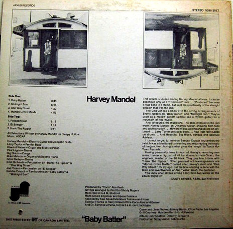 Harvey Mandel - Baby Batter | Janus Records (9098-3017) - 2