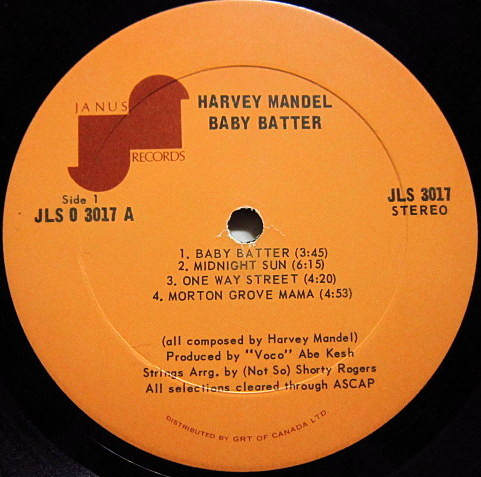 Harvey Mandel - Baby Batter | Janus Records (9098-3017) - 3