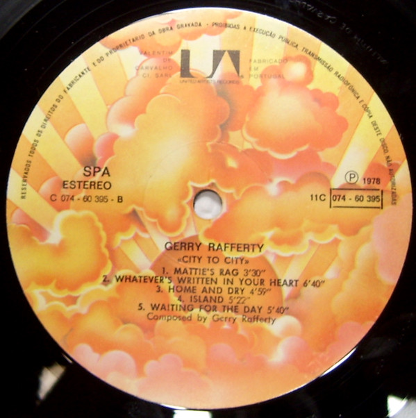 Gerry Rafferty - City To City | United Artists Records (11C 074-60 395) - 3