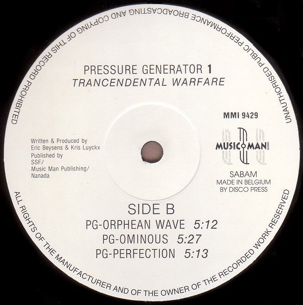 Pressure Generator 1 - Trancendental Warfare | Music Man Records (MMI 9429) - 4