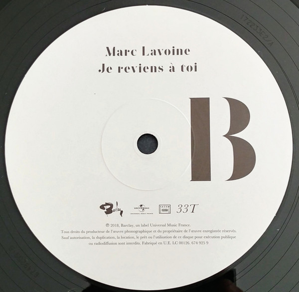 Marc Lavoine - Je Reviens À Toi | Barclay (674 925 9) - 4 Marc Lavoine - Je Reviens À Toi | Barclay (674 925 9) - 4