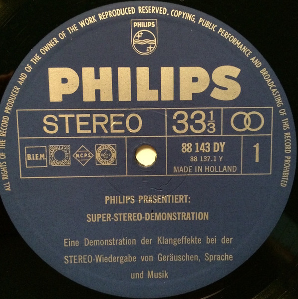 Various - Philips Präsentiert Super Stereo Demonstration | Philips (88 143 DY) - 3 Various - Philips Präsentiert Super Stereo Demonstration | Philips (88 143 DY) - 3