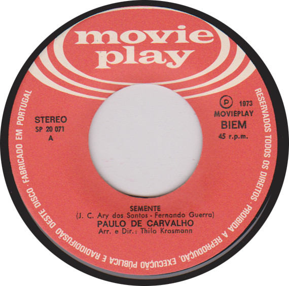 Paulo De Carvalho - Semente | Movieplay (SP 20.071) - 3