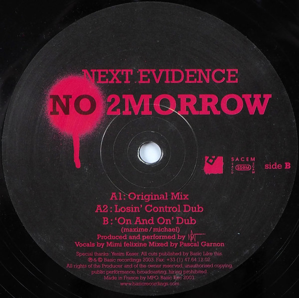 Next Evidence - The Sneakers Freaks Club Vol. 3 - No 2morrow | Basic Recordings (BSC 016) - 2 Next Evidence - The Sneakers Freaks Club Vol. 3 - No 2morrow | Basic Recordings (BSC 016) - 2