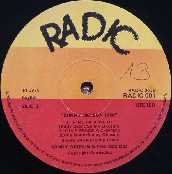 Sonny Okosun - Sonny Okosun In 1980 | Radic (RADIC 001) - 4