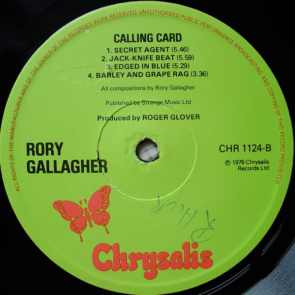Rory Gallagher - Calling Card | Chrysalis (CHR 1124) - 4 Rory Gallagher - Calling Card | Chrysalis (CHR 1124) - 4