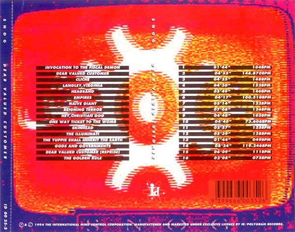 Snog - Dear Valued Customer CD | Id (ID 00 35-2) - 2 Snog - Dear Valued Customer CD | Id (ID 00 35-2) - 2