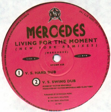 Mercedes - Living For The Moment (New York Remixes) | Vinyl Solution (STORM 82R)