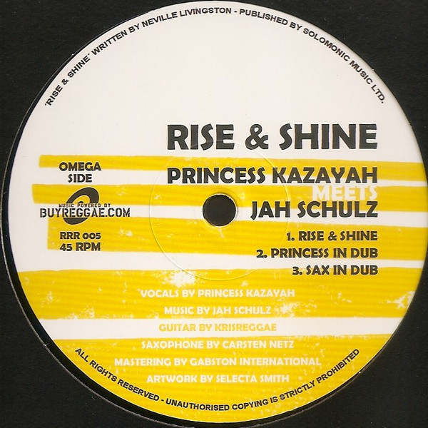 Jah Schulz Feat. Jahcoustix & Princess Kazayah , T-Jah - Rise & Shine | Railroad Records (RRR005) - 2 Jah Schulz Feat. Jahcoustix & Princess Kazayah , T-Jah - Rise & Shine | Railroad Records (RRR005) - 2