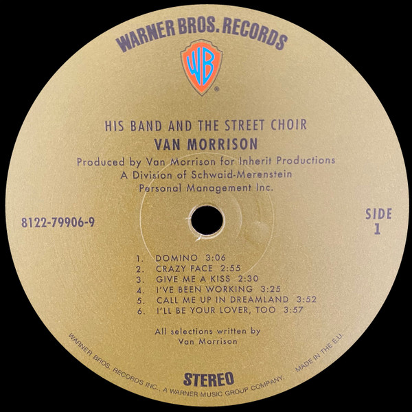 Van Morrison - His Band And The Street Choir | Warner Bros. Records (8122-79906-9) - 4 Van Morrison - His Band And The Street Choir | Warner Bros. Records (8122-79906-9) - 4