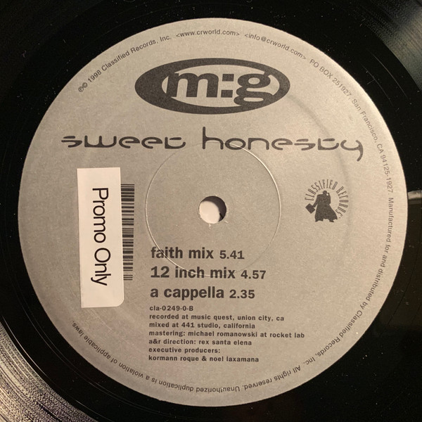 M:G - Sweet Honesty | Classified Records (CLA-0249-0)