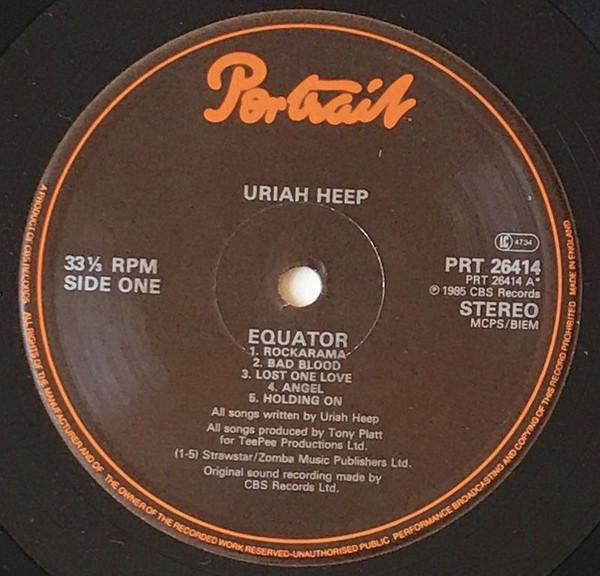 Uriah Heep - Equator | Portrait (PRT 26414) - 3