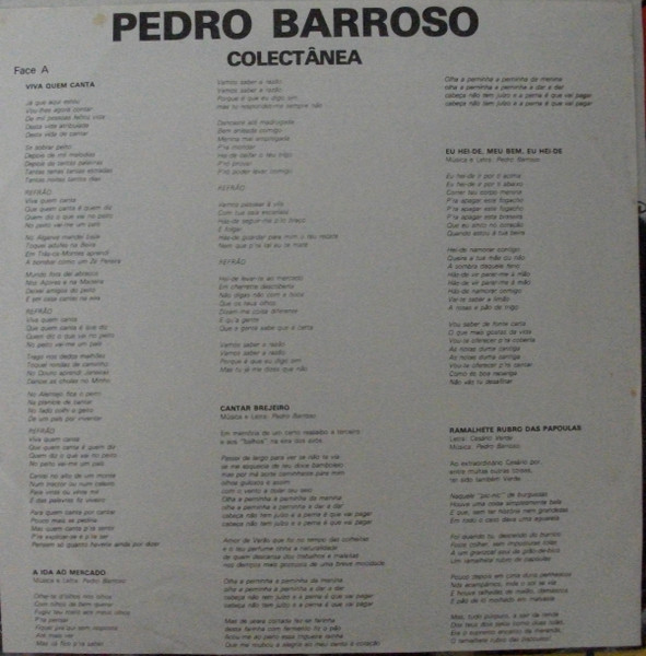 Pedro Barroso - Colectânea | Orfeu (LPP-33) - 3