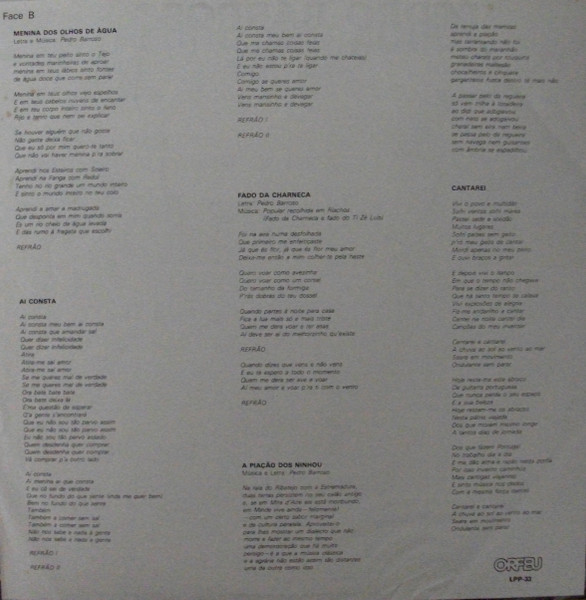 Pedro Barroso - Colectânea | Orfeu (LPP-33) - 4