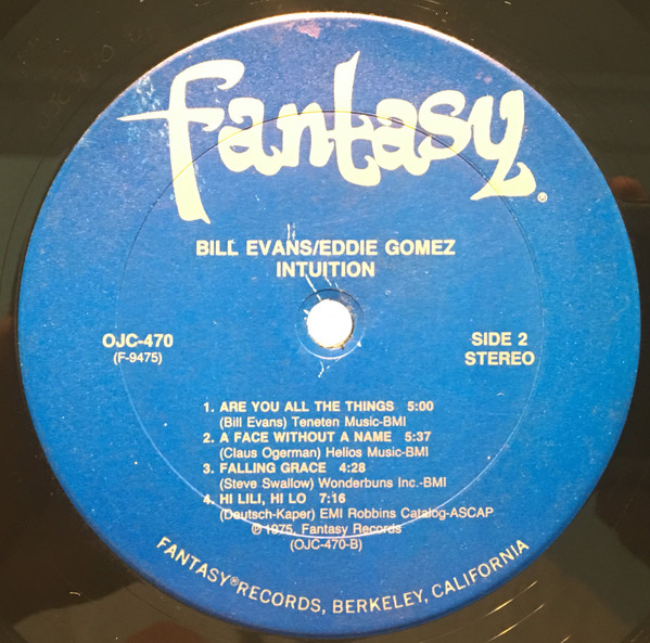 Bill Evans / Eddie Gomez - Intuition | Original Jazz Classics (OJC-470) - 4