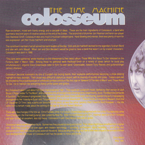 Colosseum - The Time Machine CD | Castle Communications (CCSCD 287) - 4 Colosseum - The Time Machine CD | Castle Communications (CCSCD 287) - 4