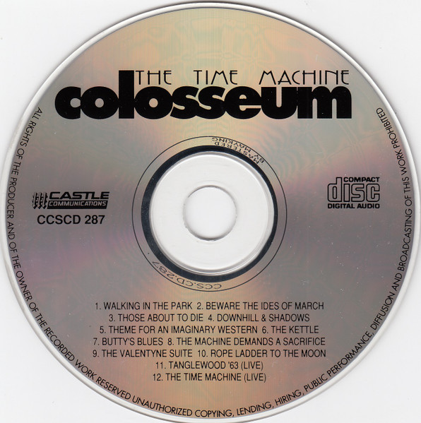 Colosseum - The Time Machine CD | Castle Communications (CCSCD 287) - 3 Colosseum - The Time Machine CD | Castle Communications (CCSCD 287) - 3