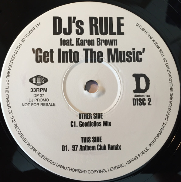 DJ's Rule Feat. Karen Brown - Get Into The Music | Distinct'ive Records (DP 27) - 3 DJ's Rule Feat. Karen Brown - Get Into The Music | Distinct'ive Records (DP 27) - 3