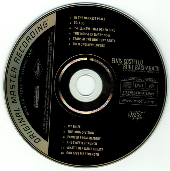 Elvis Costello With Burt Bacharach - Painted From Memory CD | Mobile Fidelity Sound Lab (UDSACD 2193) - 3