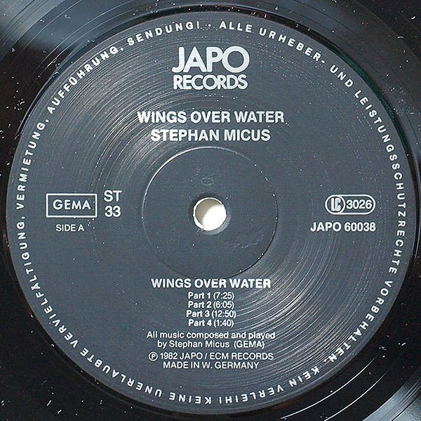 Stephan Micus - Wings Over Water | Japo Records (JAPO 60038) - 3 Stephan Micus - Wings Over Water | Japo Records (JAPO 60038) - 3