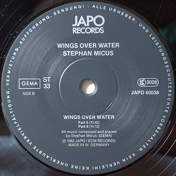 Stephan Micus - Wings Over Water | Japo Records (JAPO 60038) - 4 Stephan Micus - Wings Over Water | Japo Records (JAPO 60038) - 4